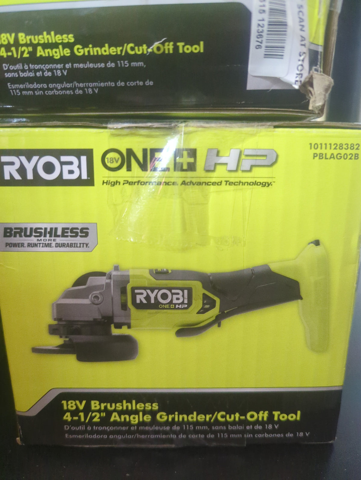 Ryobi PBLAG02B 18V Brushless 4-1/2" Angle Grinder/Cut-Off Tool