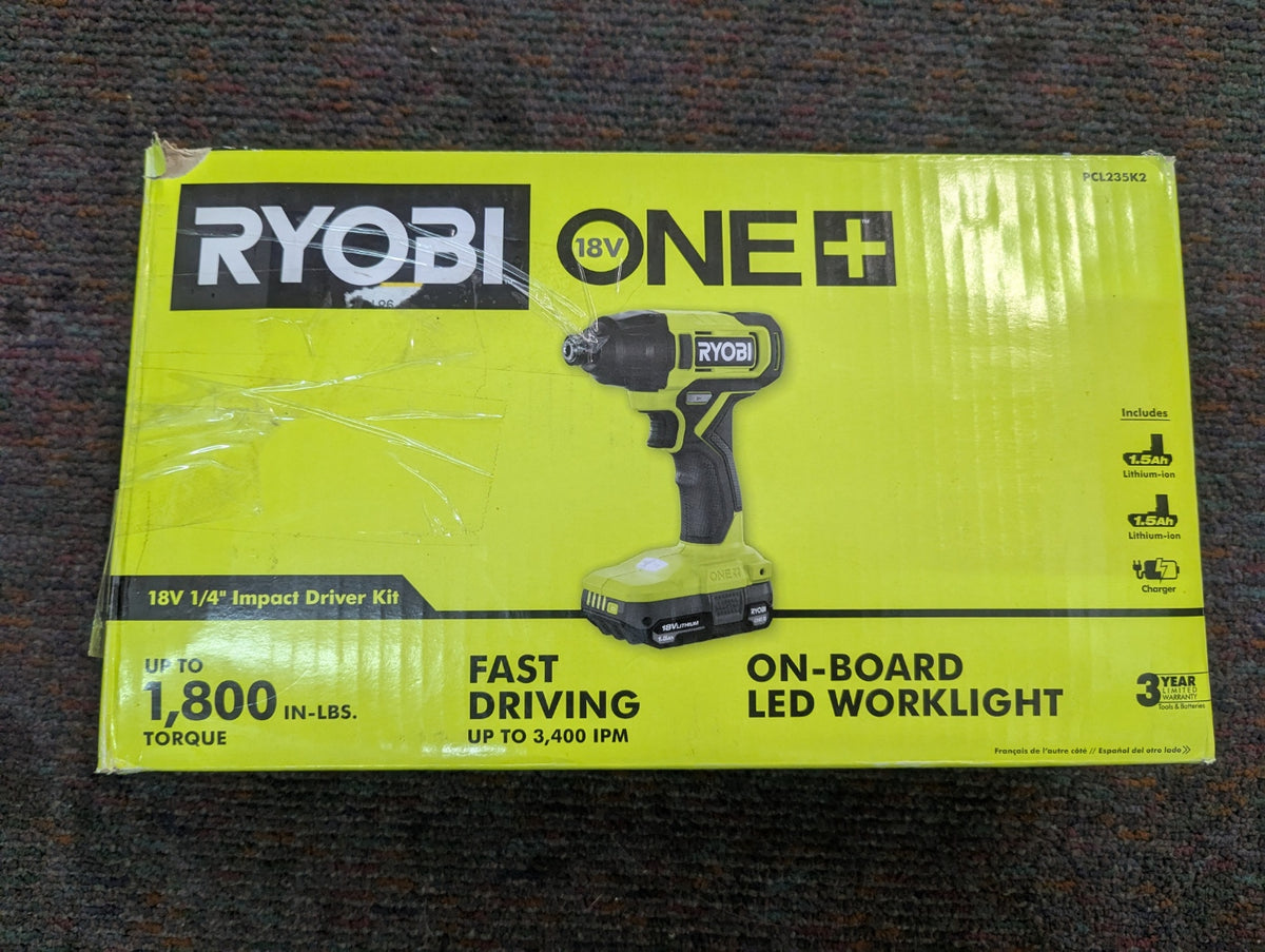 Ryobi PCL235K2 18V ONE+ 1/4" Impact Driver Kit