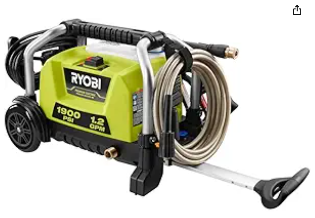 Ryobi RY1419MT 1900 PSI 1.2 GPM Electric Pressure Washer