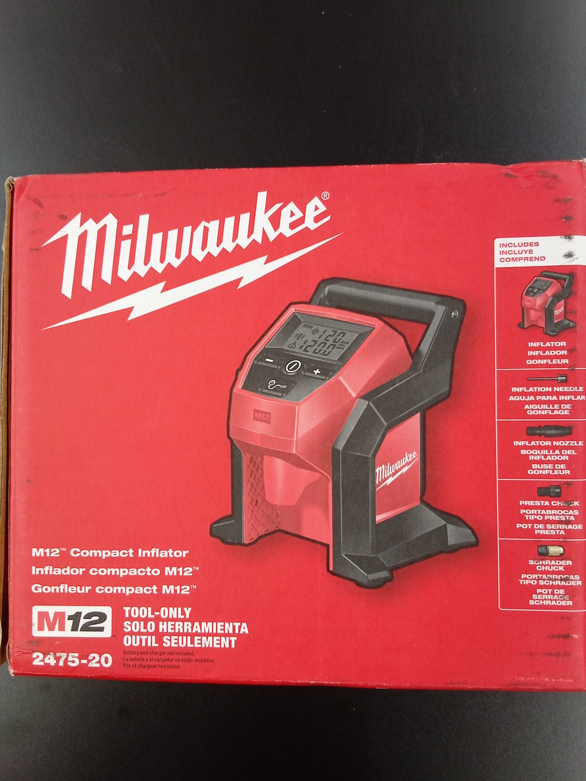 Milwaukee 2475-20 M12 Compact Inflator