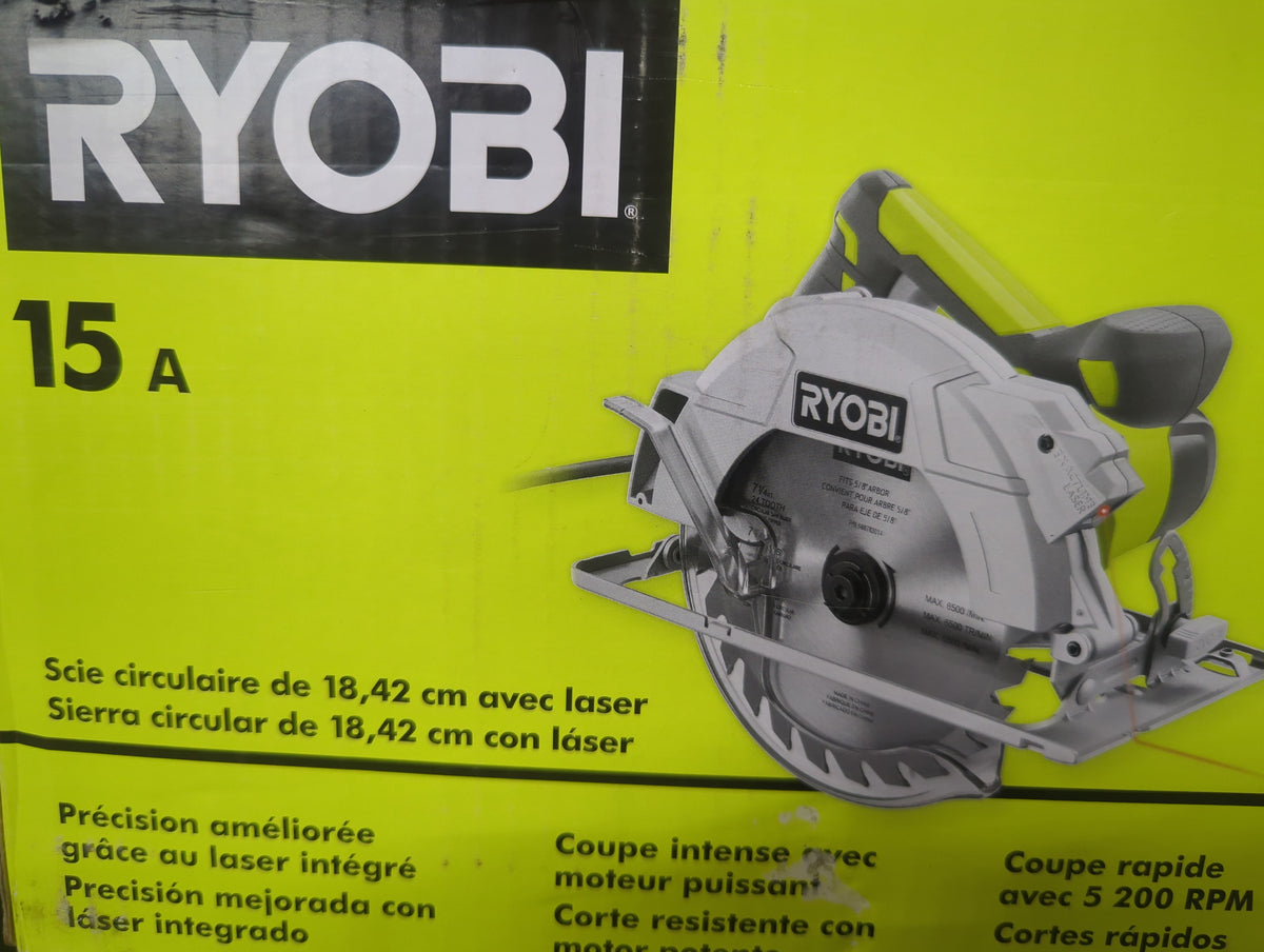 Ryobi CSB144LZK 7-1/4" Circular Saw 15 AMP with Laser