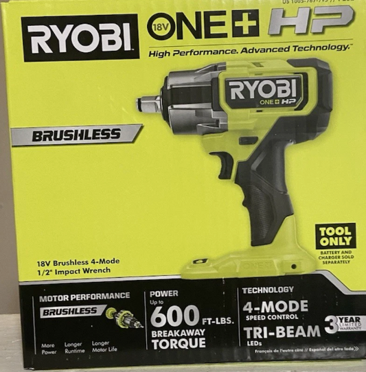 Ryobi P262 18V ONE+ HP Brushless 1/2" Impact Wrench