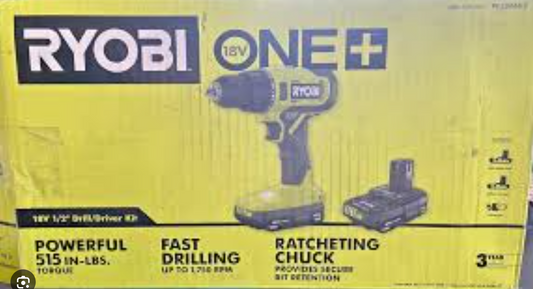 Ryobi PCL206K2 18V ONE+ 1/2" Drill/Driver Kit with Batteries and Charger