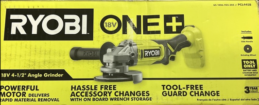 RYOBI PCL445B ONE+ 18V Cordless 4-1/2 in. Angle Grinder (Tool Only)