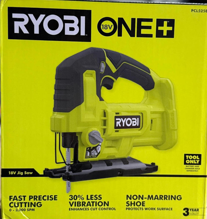 Ryobi PCL525B ONE+ 18V Cordless Jig Saw (Tool Only) 18 VOLT
