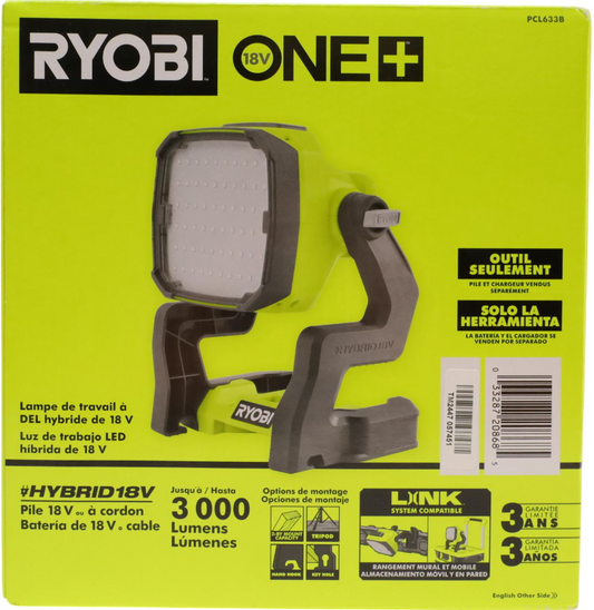 Ryobi PCL633B 18V ONE+ Hybrid LED Work Light