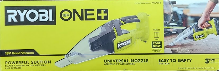 Ryobi PCL705B ONE+ 18V Cordless Multi-Surface Handheld Vacuum (Tool Only)
