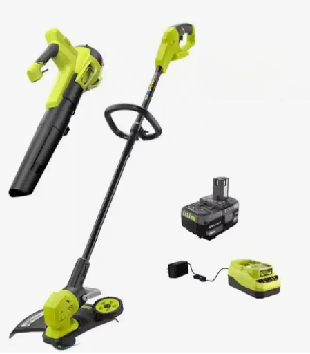 Ryobi PCLCK202K 18V ONE+ String Trimmer/Edger and Jet Fan Blower Combo Kit