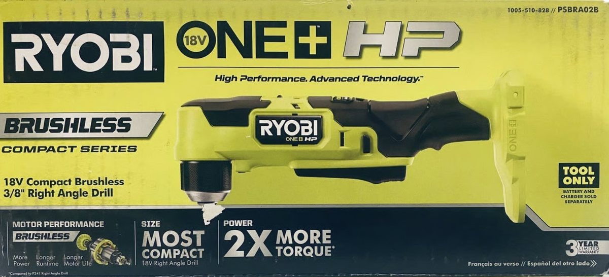 Ryobi PSBRA02B 18V ONE+ HP Compact Brushless 3/8" Ratchet