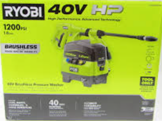 Ryobi RY40HPPW128 40V HP Brushless 1200 PSI Pressure Washer (Tool Only)