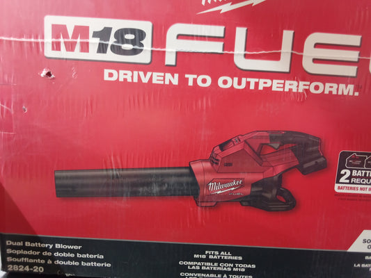 Milwaukee 2824-20 M18 FUEL Dual Battery 145 MPH 600 CFM 18V Lithium-Ion Brushless Cordless Handheld Blower (Tool-Only)
