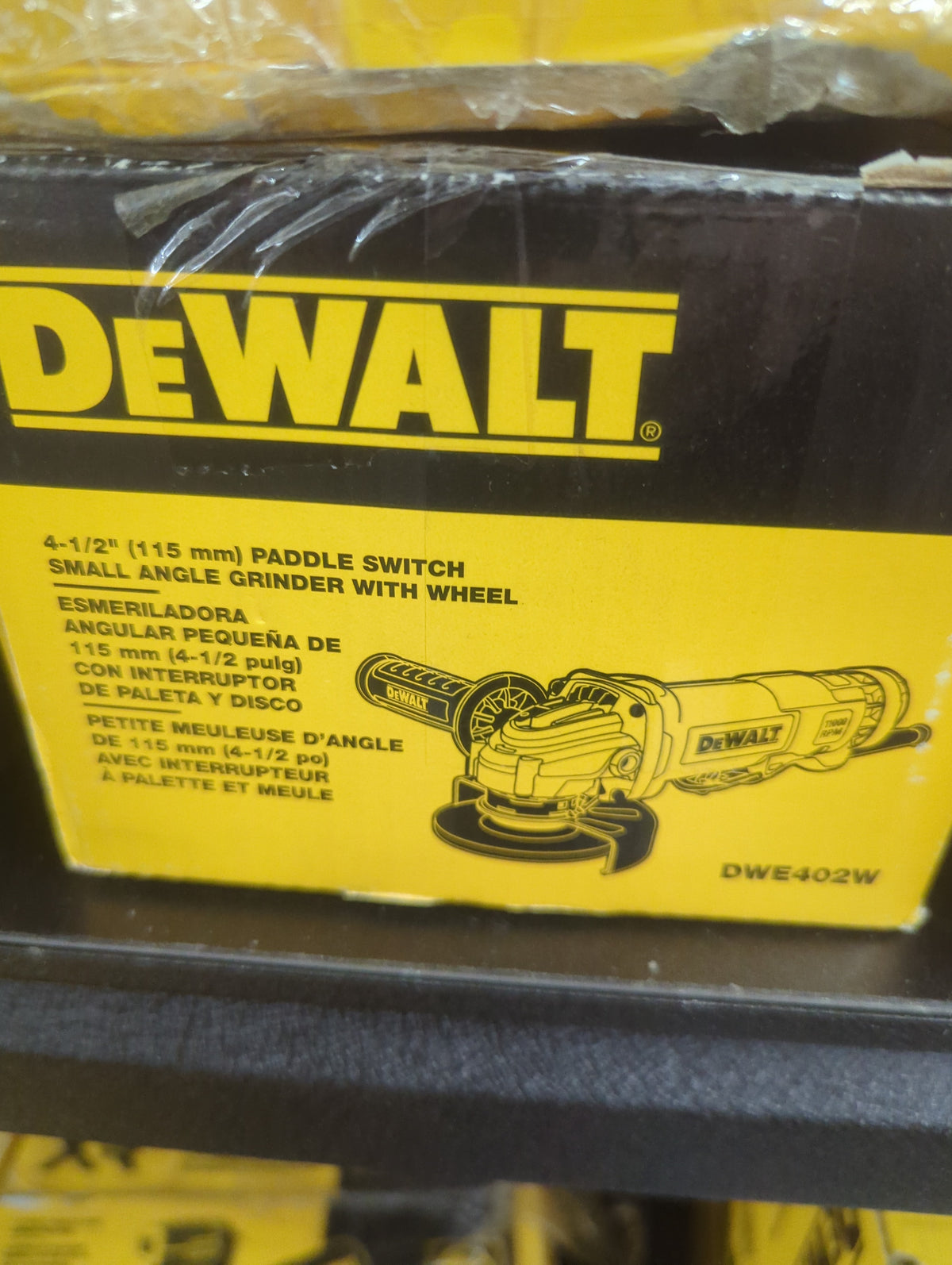 DeWalt DWE402W 4-1/2" Paddle Switch Small Angle Grinder with Wheel