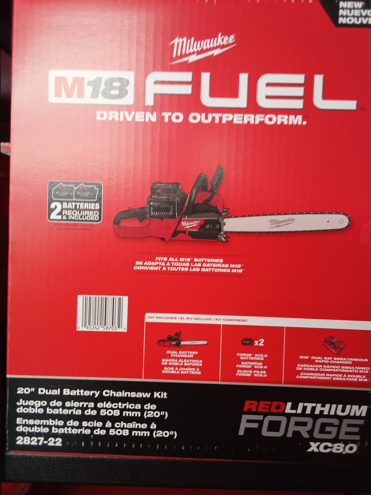 Milwaukee 2827-22 20" Dual Battery Chainsaw Kit