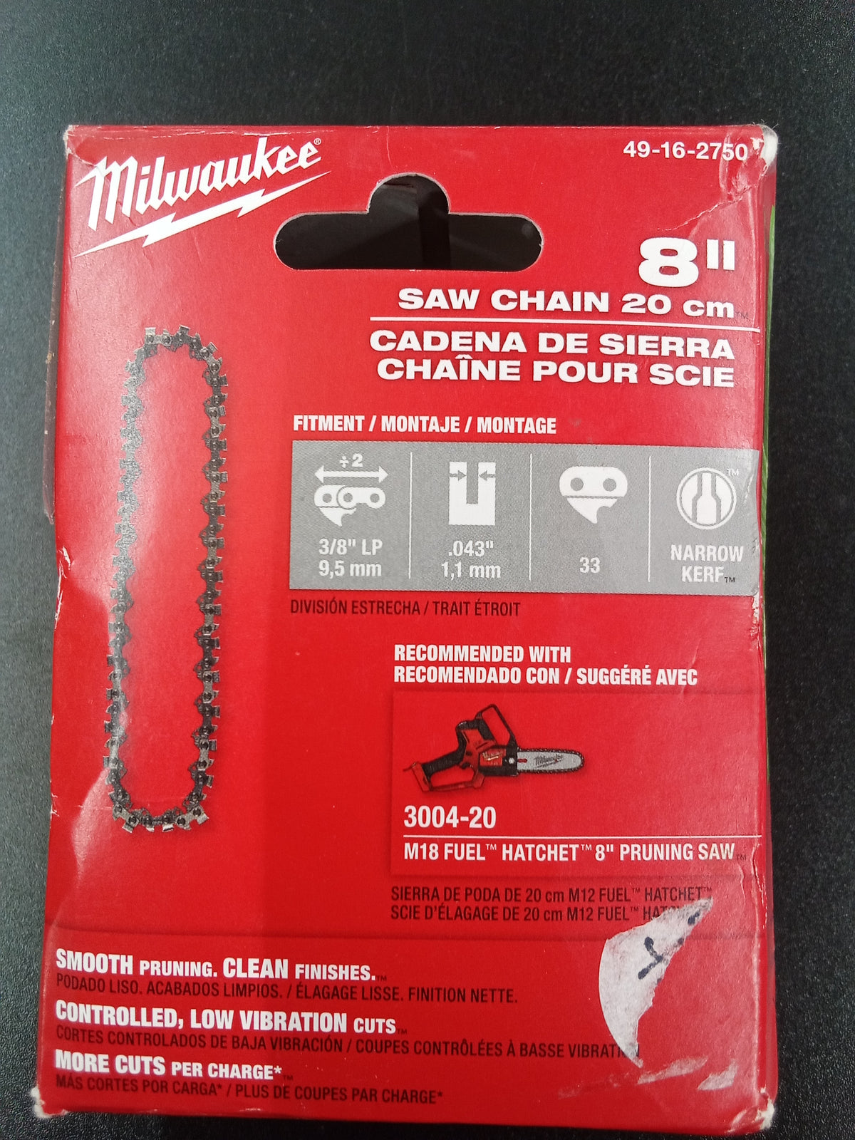 Milwaukee 49-16-2750 8" Saw Chain 20 cm