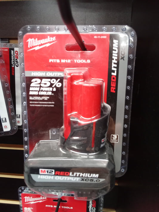 Milwaukee 48-11-2450 M12 RedLithium High Output XC 5.0