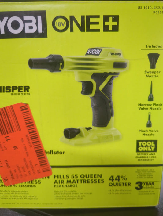 Ryobi PCL016B 18V ONE+ High Volume Inflator