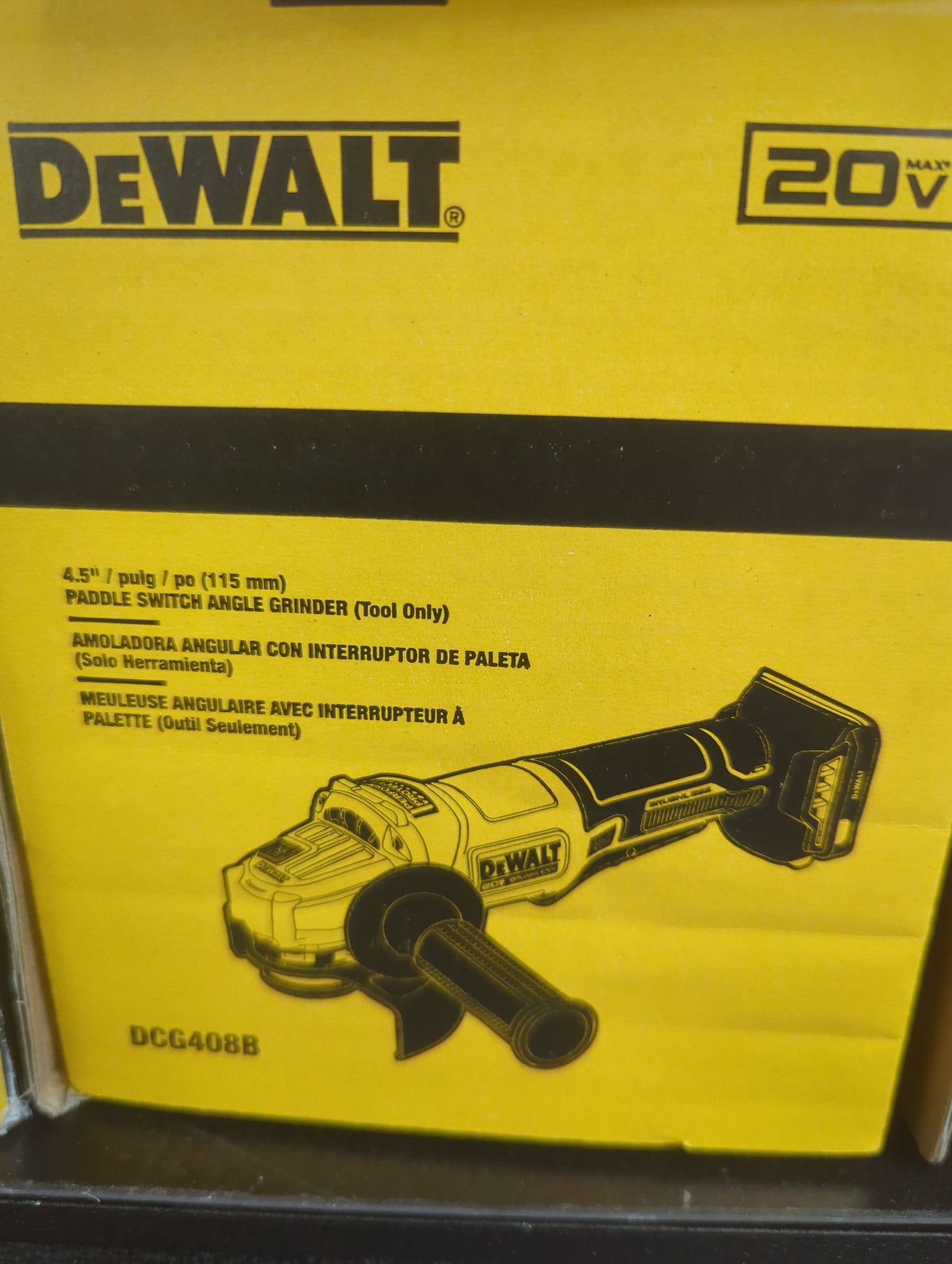DeWalt DCG408B 4.5" Paddle Switch Angle Grinder